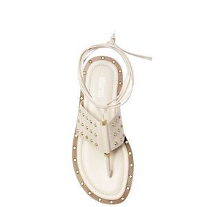 NWOT MICHAEL KORS JAGGER STUDDED STAPPY TIE SANDALS WOMENS SIZE 9.5‎